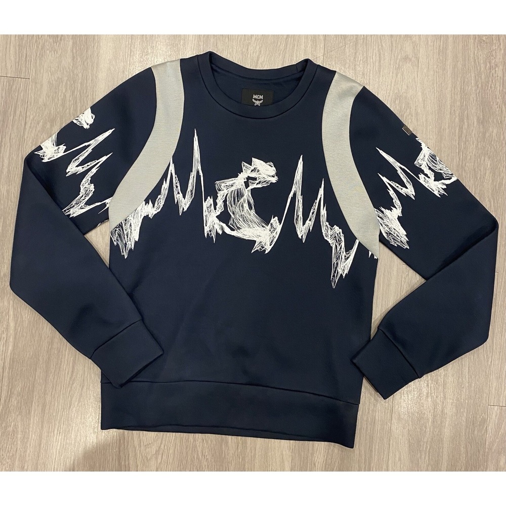 MCM Christopher Raeburn Pullover‎ Sweatshirt Mens Size Small S * Some Wear* Blue